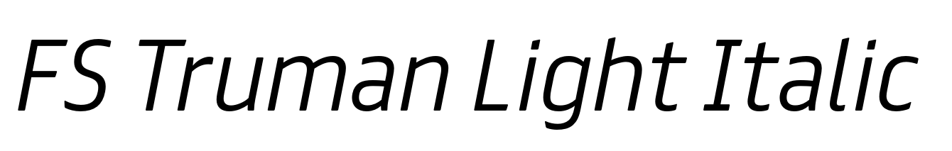FS Truman Light Italic